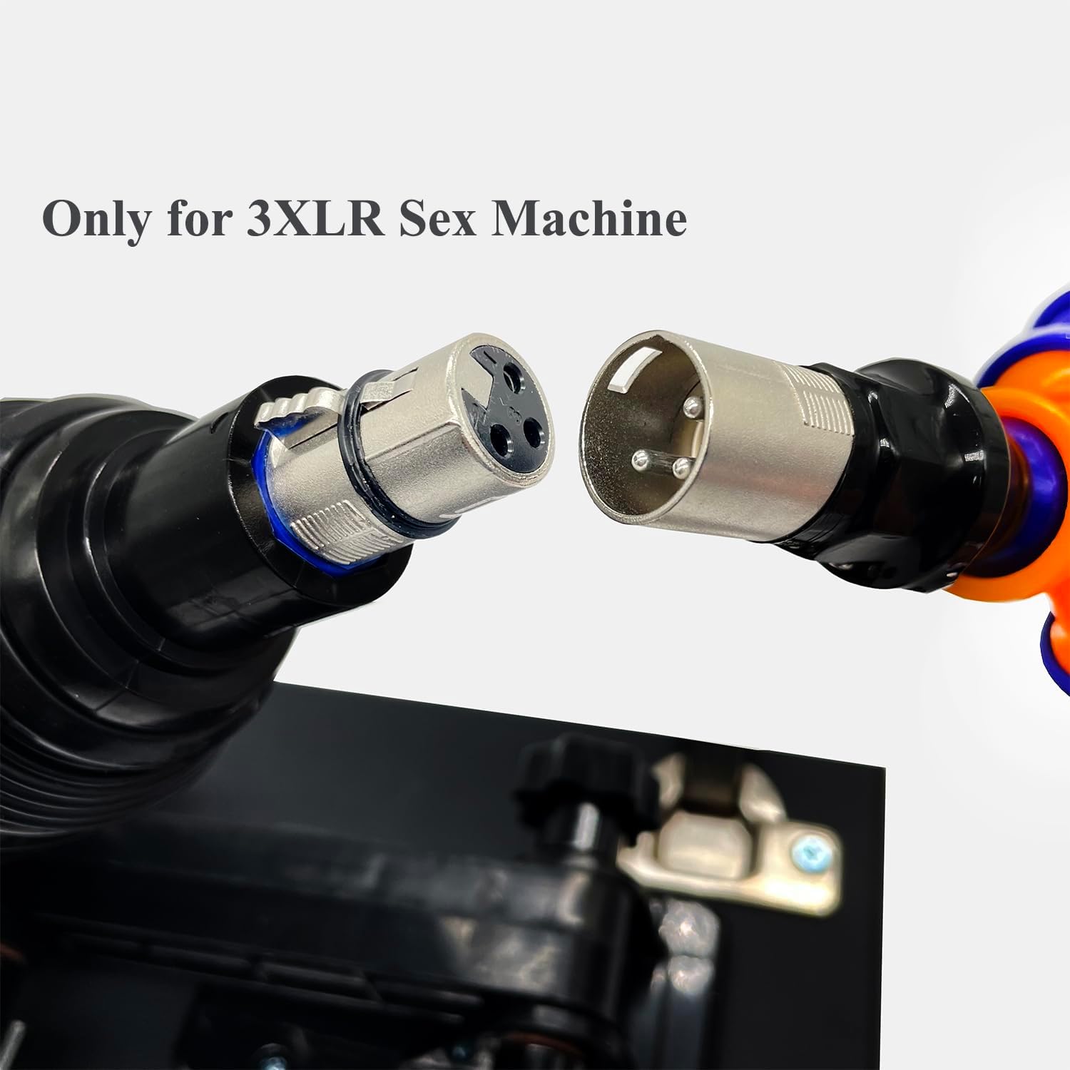 TenFruit Adaptador 3XLR a doble 3XLR con varillas flexibles, accesorio de máquina sexual, doble penetración para consoladores de conector 3XLR