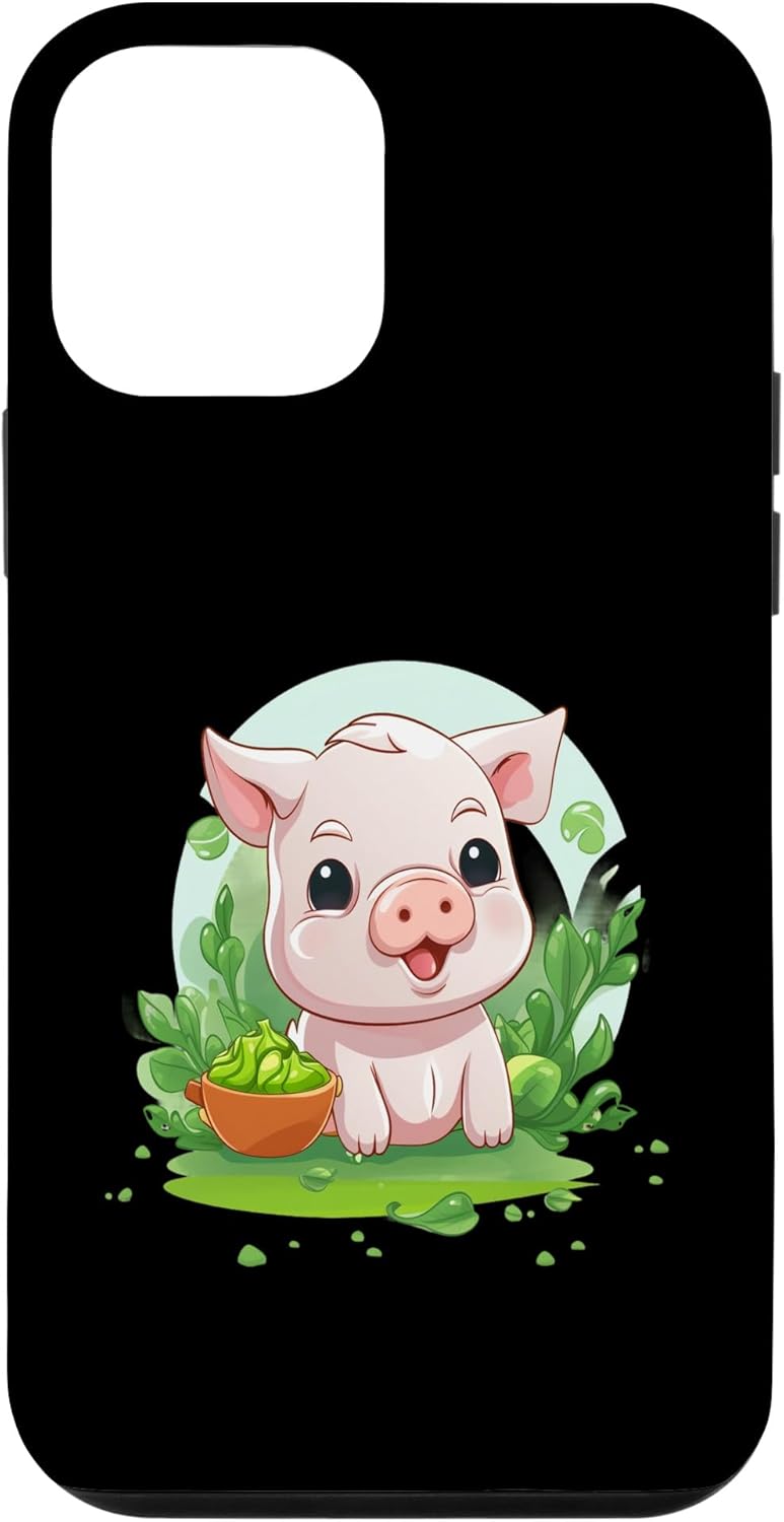 iPhone 12 mini cute little pig Idea Creative Inspiration Graphic Design Art Case