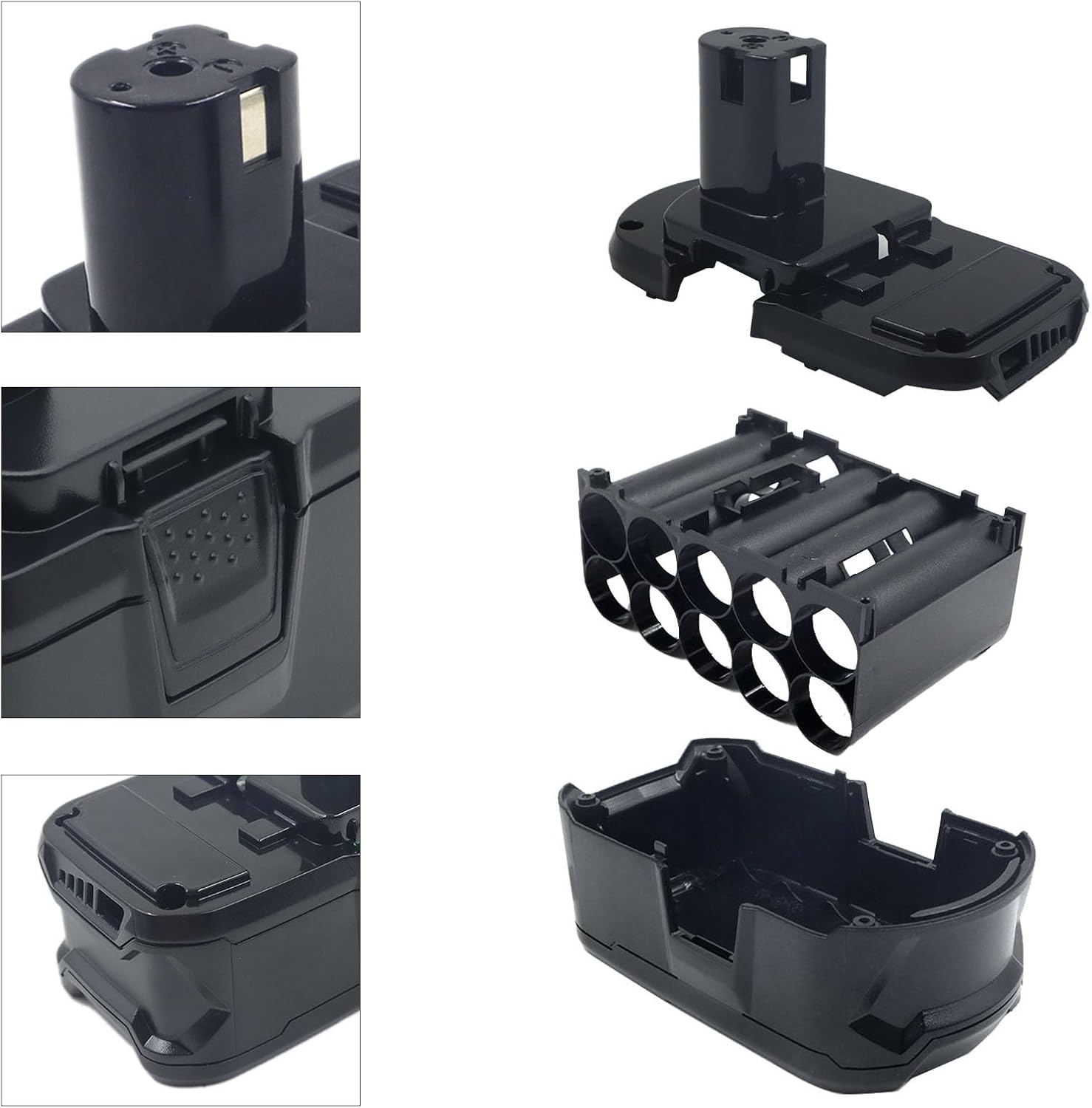 Piezas de repuesto para batería Ryobi 18V P108 P197 P192 RB18L50 PBP005 PBP004, caja de batería de plástico con placa de circuito PCB Kit de