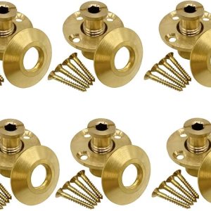 Poolzilla – Cubierta de seguridad para piscina, anclaje de latón con collar para cubiertas de madera, paquete de 10 unidades, ajuste universal Poolzilla – Cubierta de seguridad para piscina, anclaje de latón con collar para cubiertas de madera, paquete de 10 unidades, ajuste universal