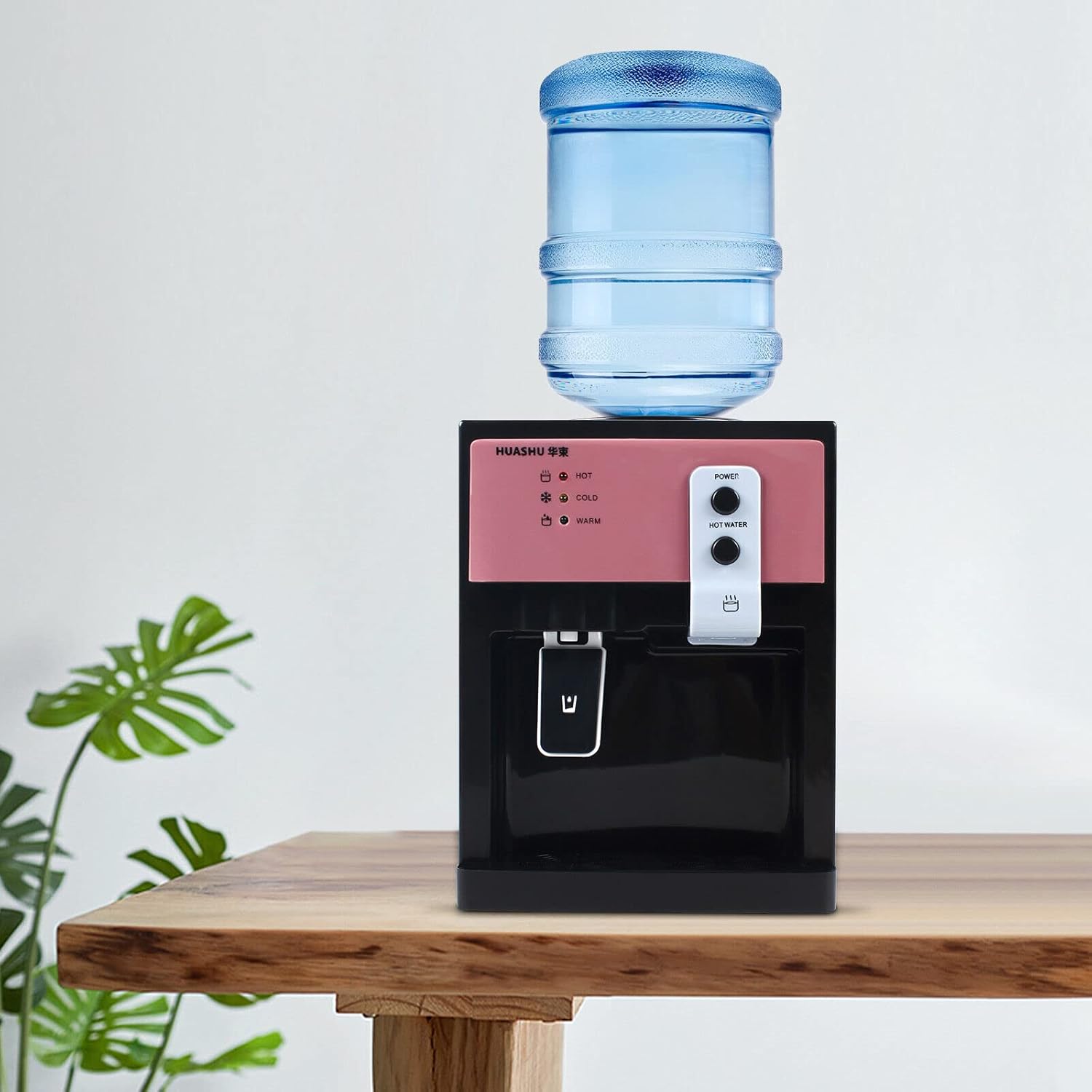 Dispensador de agua eléctrico, dispensador de agua fría y caliente de escritorio, dispensador de agua para el hogar y la oficina, colocado en la