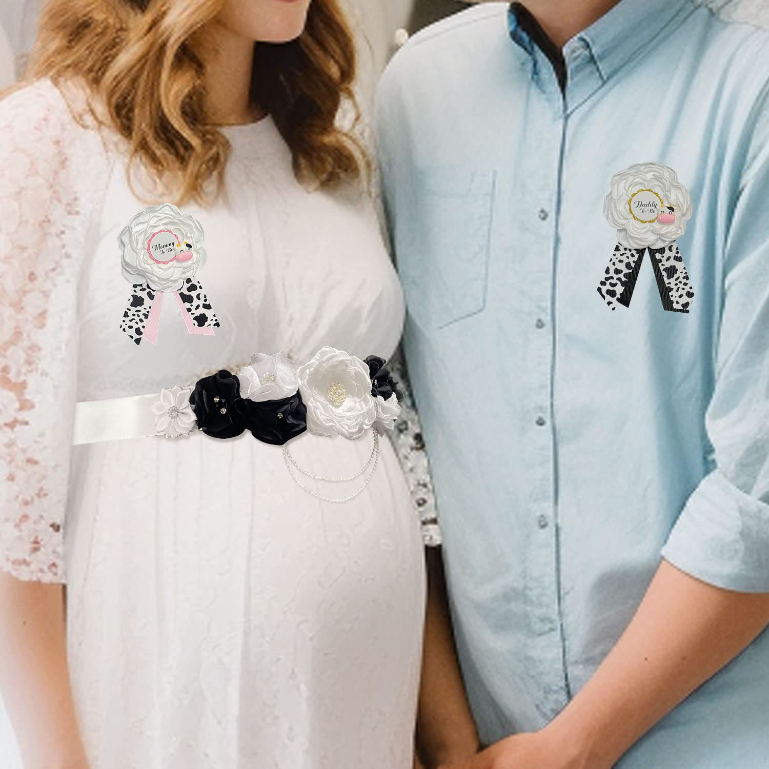 Banda con estampado de vaca para baby shower, decoraciones de baby shower de vaca