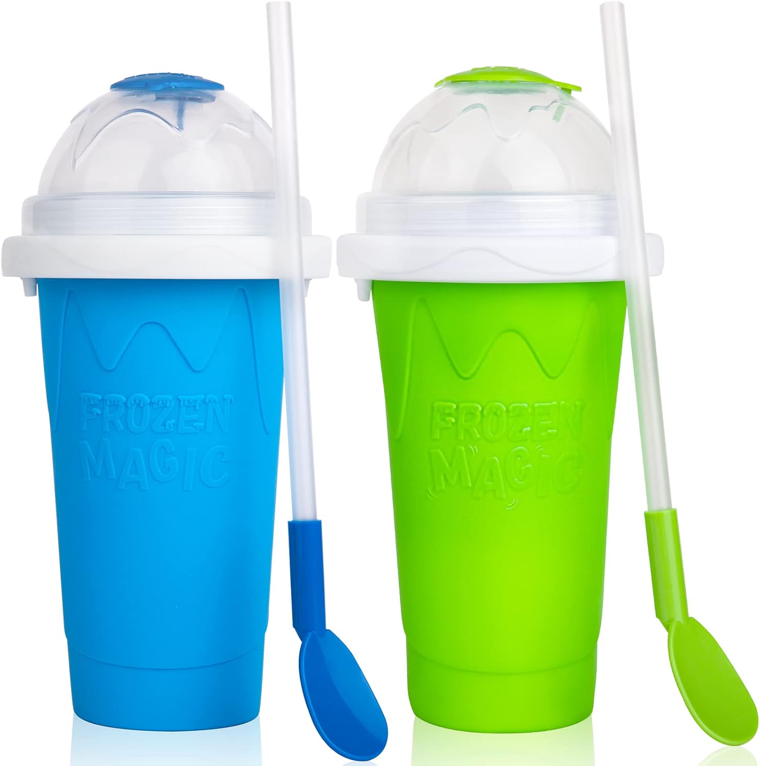 Vaso Slushie Maker para granizado de congelado, taza mágica para apretar tú mismo, doble capa, 2 unidades, vaso de granizado para batidos, máquina