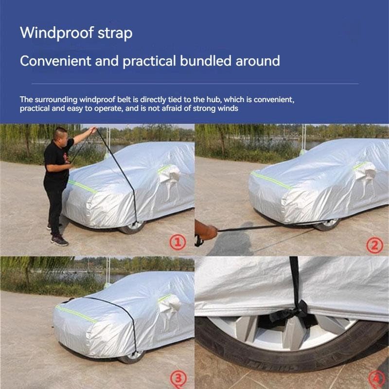 Funda protectora de granizo para Daewoo Leganza Matiz Nexia Nubira Tacuma, funda de automóvil de tela Oxford gruesa con cremallera para puerta