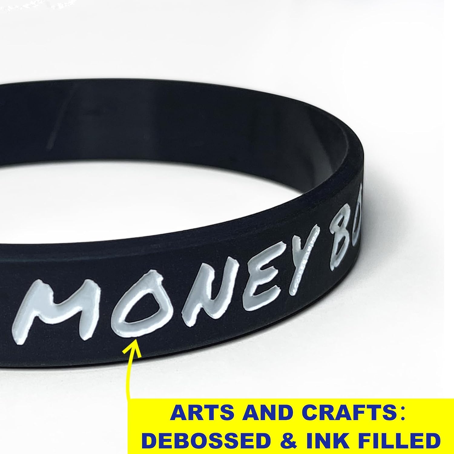 CYCLUSIVE 50 pulseras de silicona personalizadas para motivación, recuerdos de fiesta, eventos, cumpleaños, conciencia