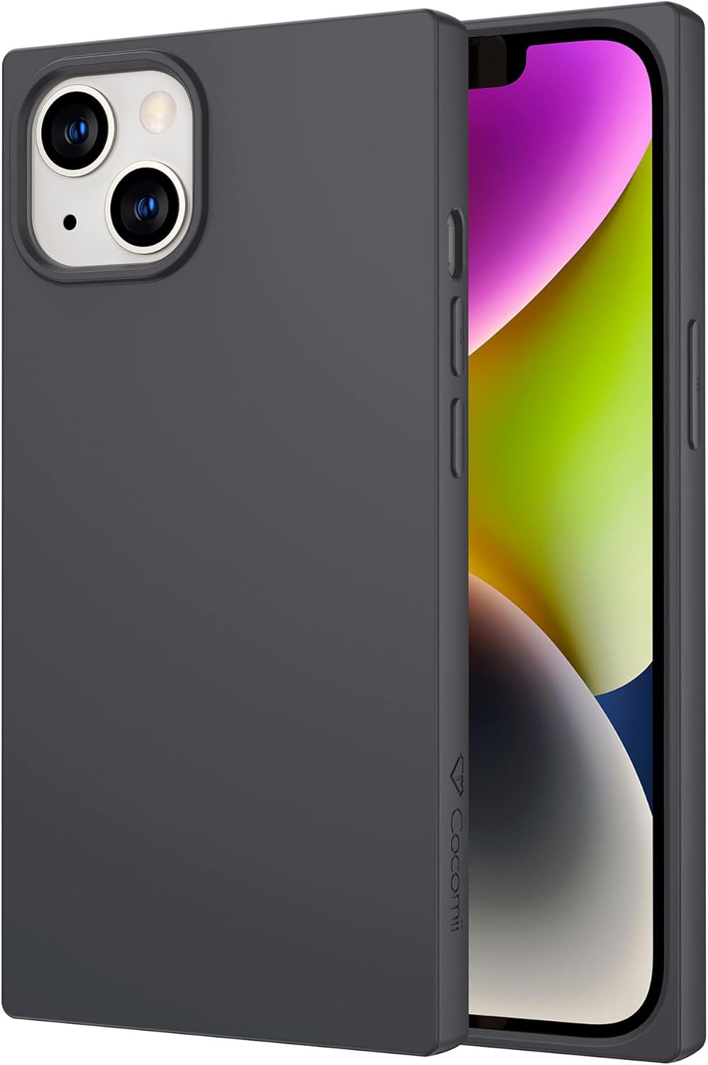 Cocomii Funda cuadrada compatible con iPhone 14 Plus, compatible con MagSafe, silicona, lujosa, delgada, mate, suave al tacto, microfibra,