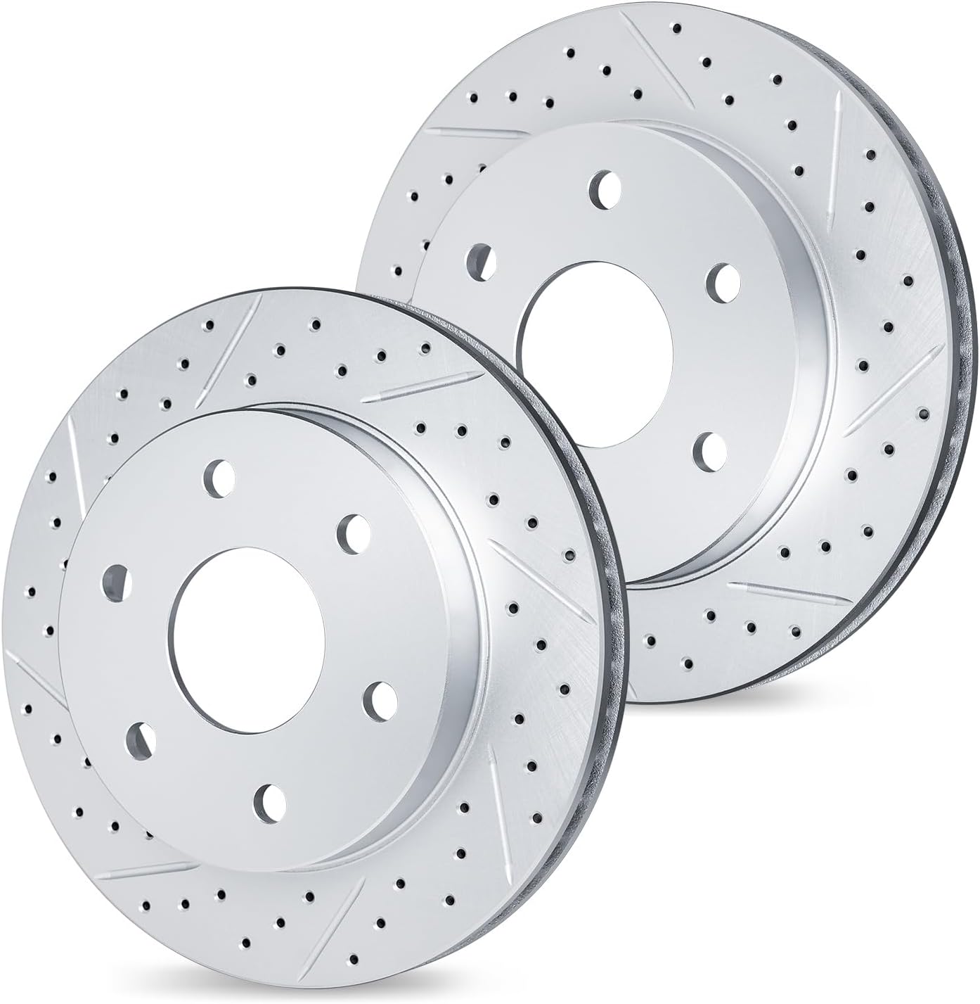 R1 Concepts Kit de rotor de freno delantero  Rotores de freno  Disco de freno  Perforado y ranurado WBPN1-48008