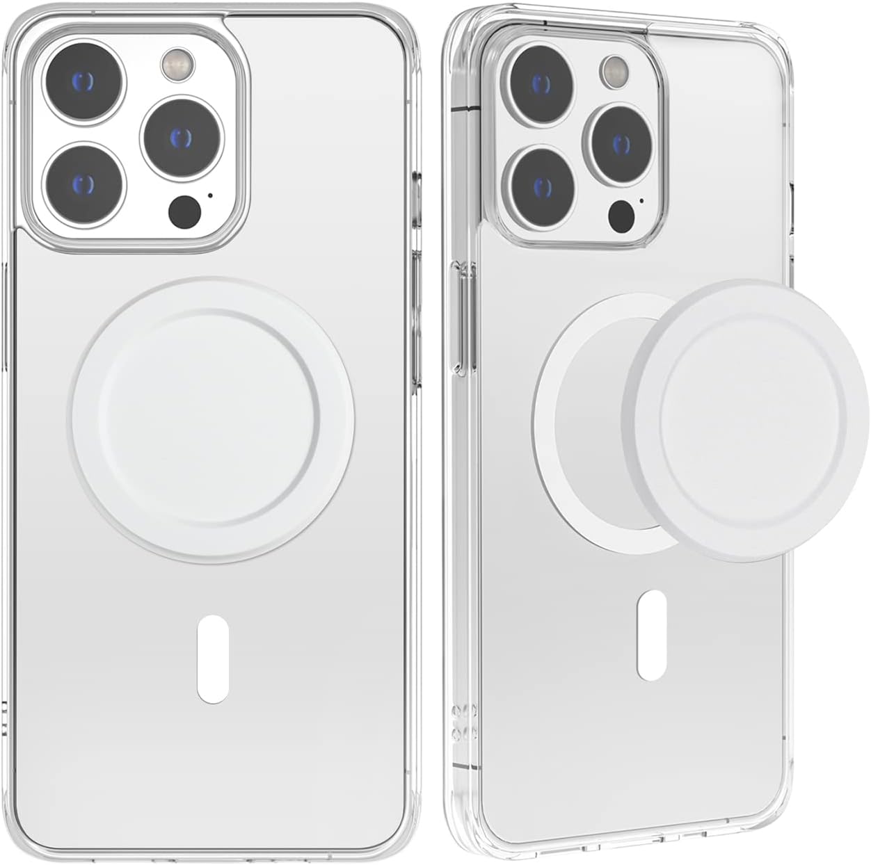 metisinno Base magnética básica compatible con agarres de teléfono PopSocket y fundas MagSafe para iPhone, color blanco