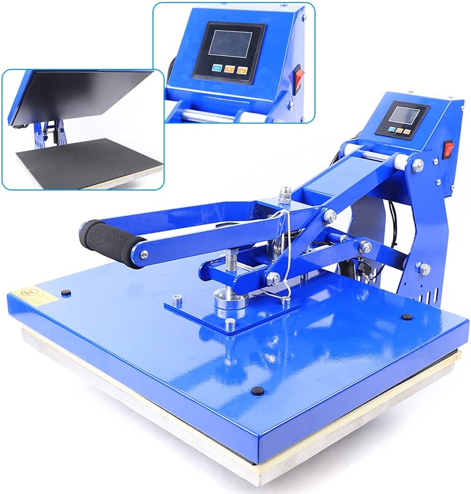 Máquina automática de estampado en caliente de 16 x 20 pulgadas, camiseta de transferencia de calor con cubierta de clamshell, máquina automática de