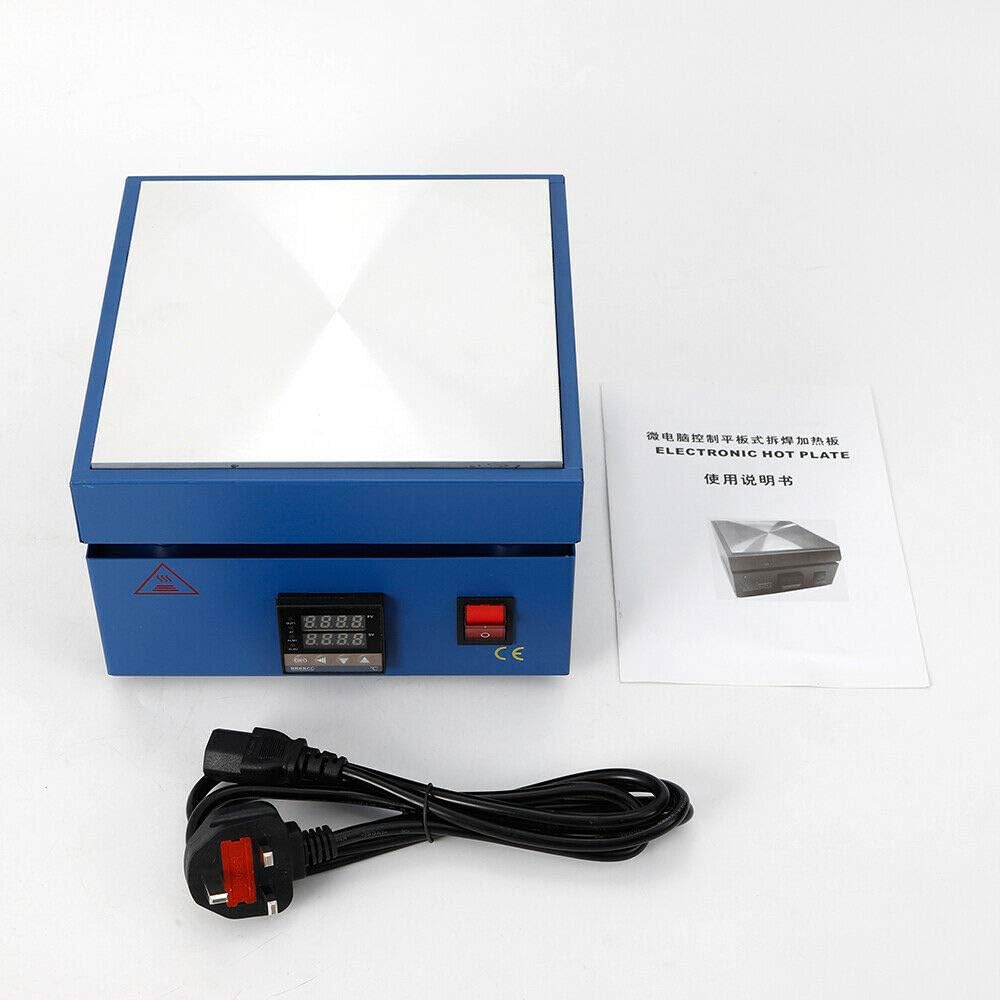 Microordenador LED placa caliente eléctrica precalentar soldadura estación de precalentamiento soldador placa caliente calentador laboratorio 110 V
