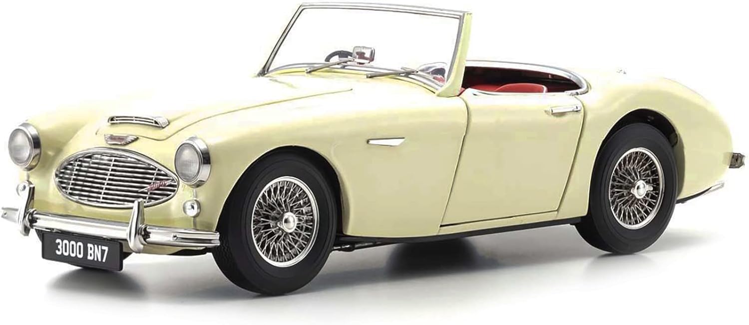 Kyosho Austin Healey 3000 Mk-1 (BN7) Convertible RHD (conducción a la derecha) Inglés Blanco 118 Modelo de coche fundido a presión 08149 EW