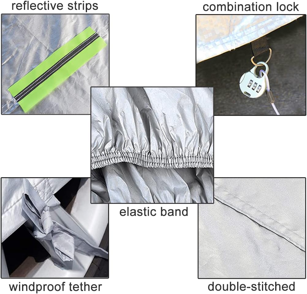 Car Covers Compatible with Nissan Leaf 2011-2023 5-Door Hatchback, Waterproof Car Cover with Windproof Straps and Reflective Strips Full Car Cover