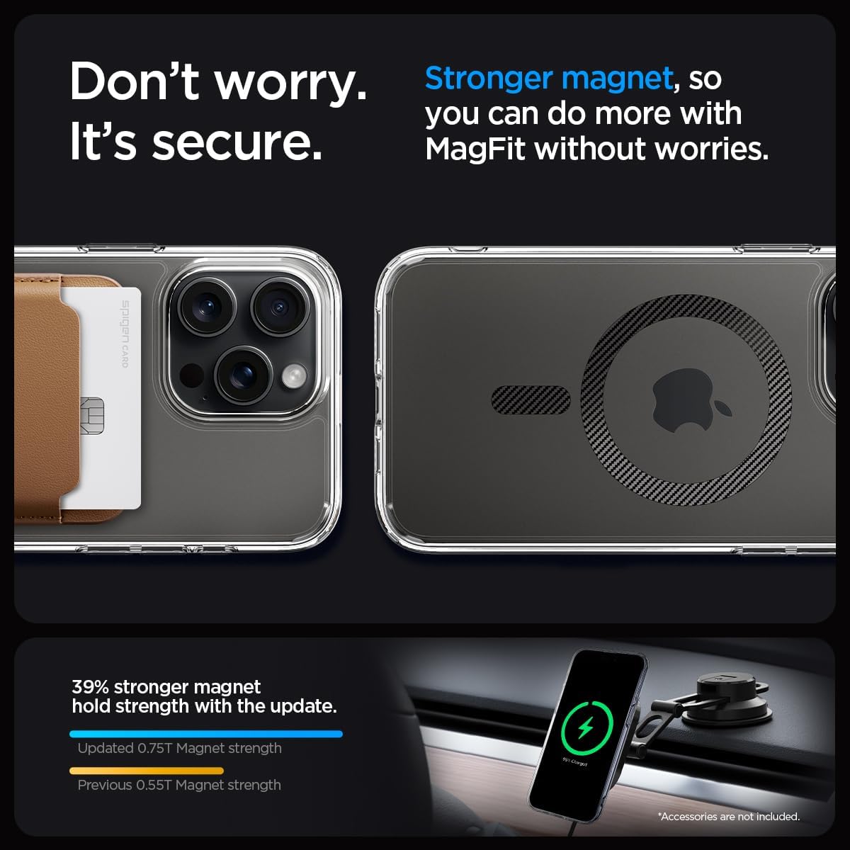 Spigen MagFit – Funda magnética ultra híbrida diseñada para iPhone 15 Pro Max, antiamarilleo protección de grado militar compatible con MagSafe