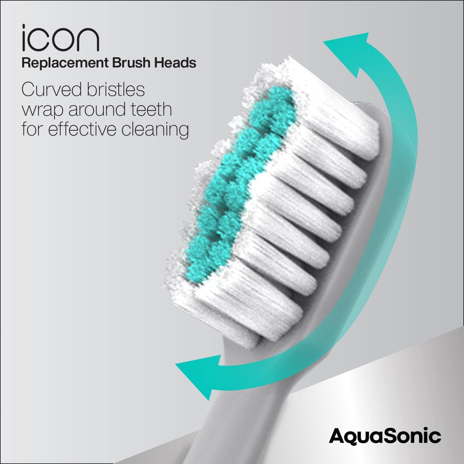AquaSonic Icon – Cabezales de cepillo de repuesto  Compatible con AquaSonic Icon Cepillo de dientes  2 cabezales de cepillo  para dientes normales y