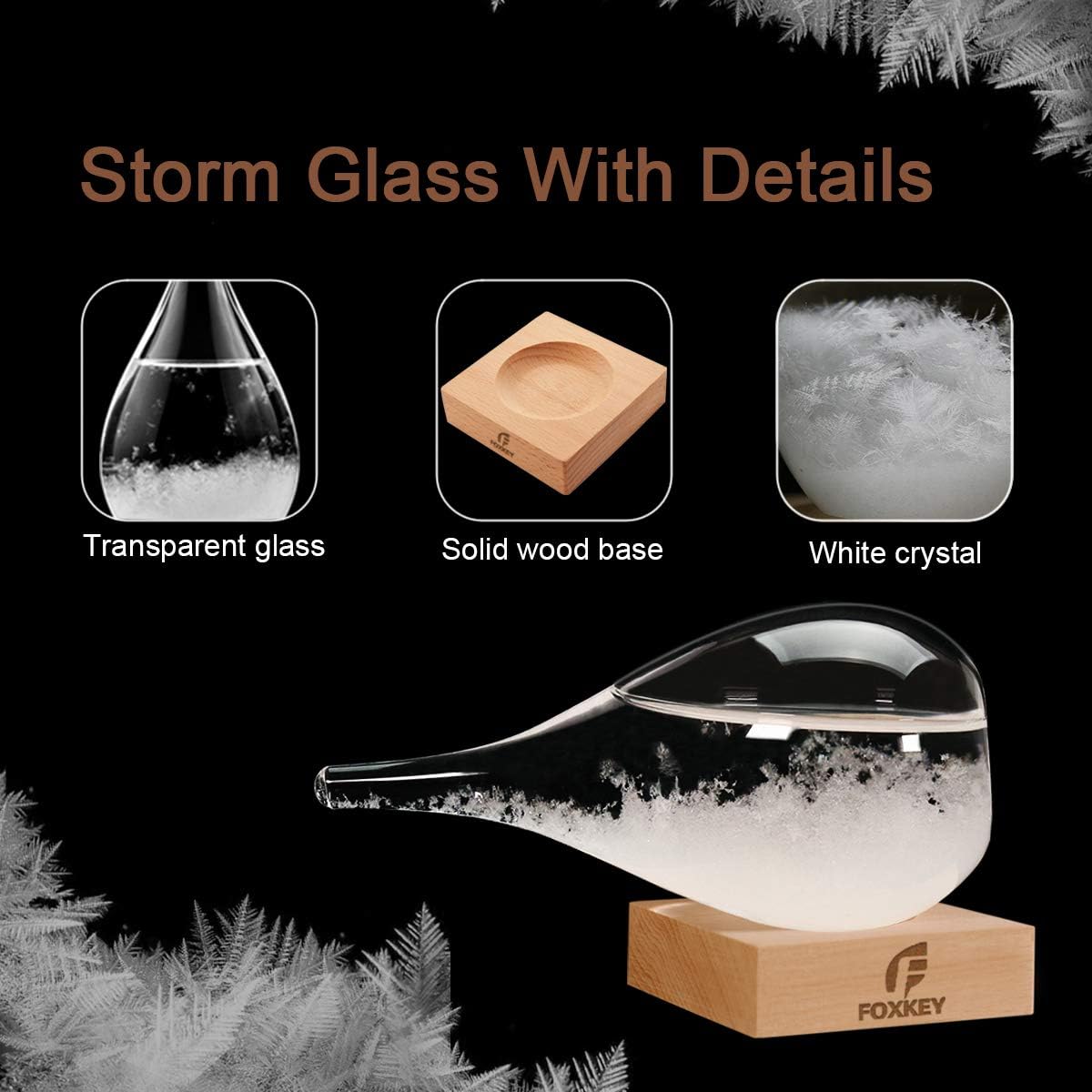 Globo de nieve predictor meteorológico de cristal de tormenta, regalos de Navidad para hombres y mujeres, barómetro de vidrio meteorológico,
