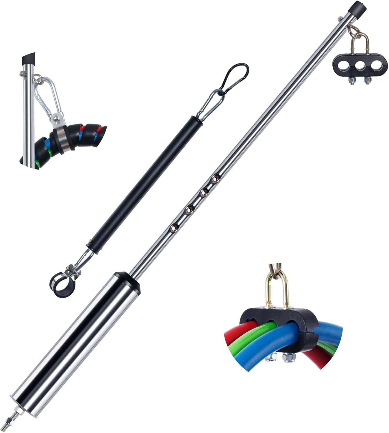 Pogo Stick giratorio de 40 pulgadas con resorte tierno de 16 pulgadas, Pogo Stick para semircamión, Pogo Stick para línea de freno de aire y soporte