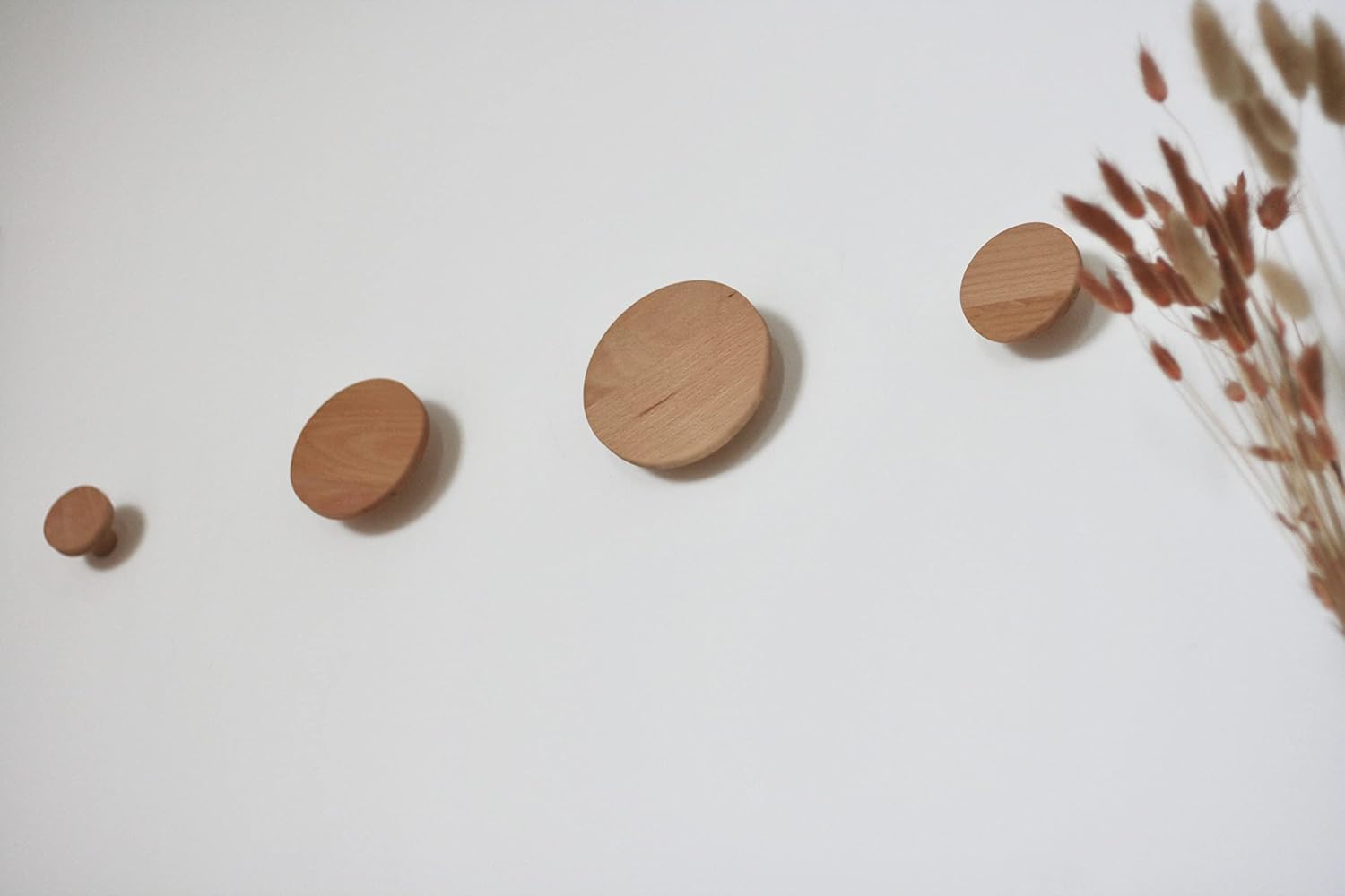 Ganchos redondos de madera para colgar en la pared, perchas de madera para colgar en la pared, ropa, bufanda, sombrero, bolsa, toalla, decoración,