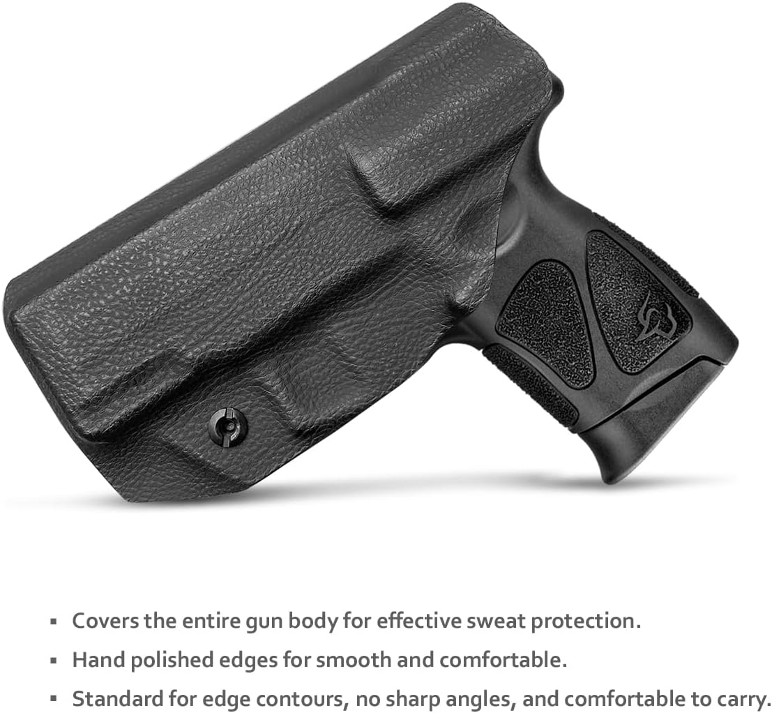 IWB Dermatoglyph Kydex Pistolas Compatible con Glock 19 Glock 17  Taurus G2C G3C  Smith & Wesson M&P Shield 0.354 in .40  M&P 0.354 in M2.0 4″4.25″