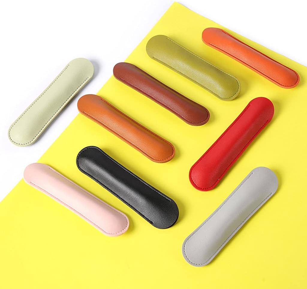 Bolsillo de cuero retro para bolígrafo, portátil, retro, gran regalo para artistas, diseñadores, profesores, regalos de negocios, soporte para pluma