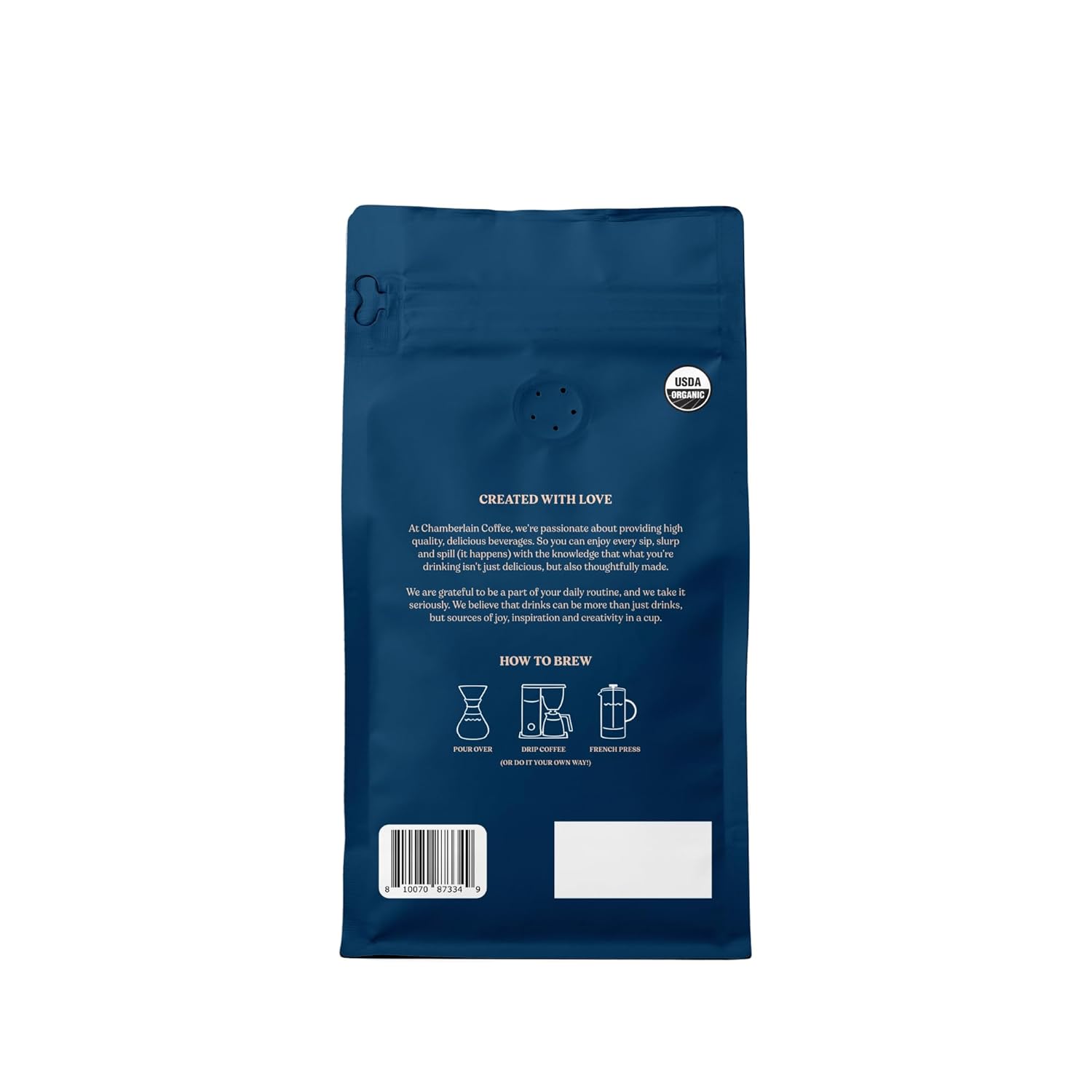 Chamberlain Coffee Witty Fox Mezcla de avellana, grano entero, café orgánico, 12 onzas
