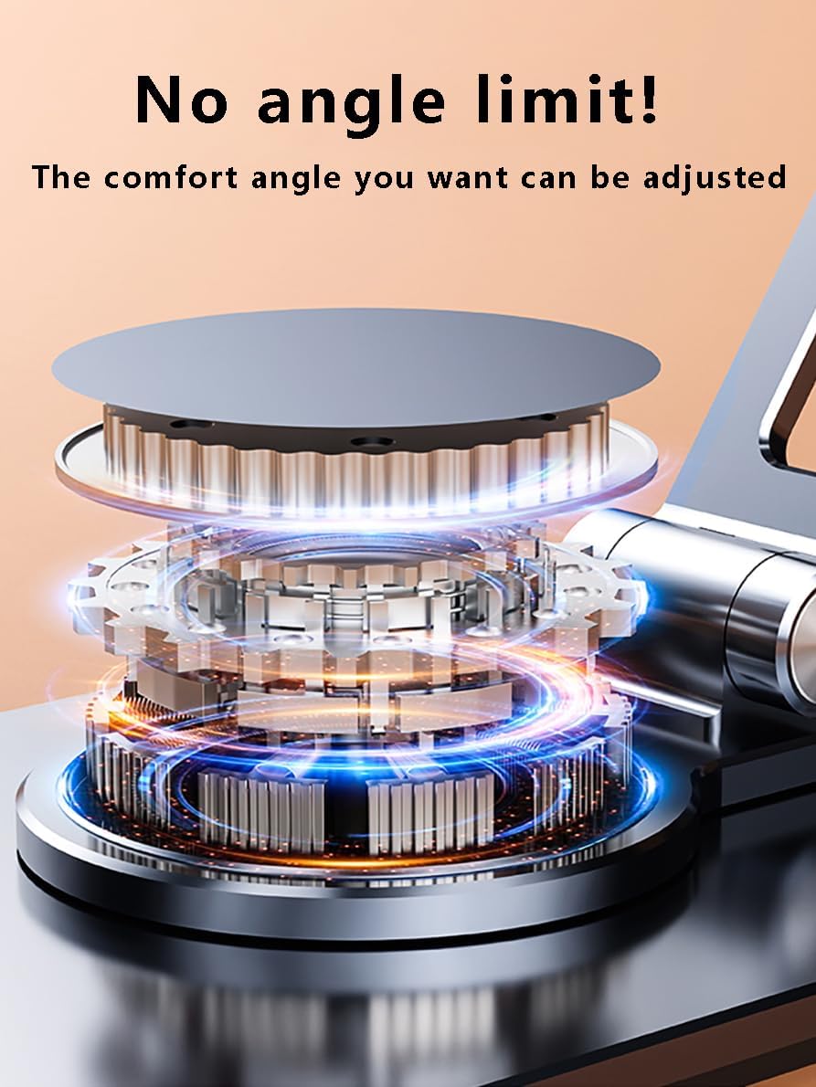 WYYHAA Paquete de 2 soportes plegables dobles para teléfono celular con silicona, soporte de aluminio ajustable de 360 para teléfono de escritorio,