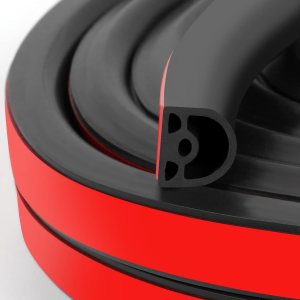 Nueva actualización Tira de sellado de puerta de silicona de 19.7 pies para puertas y ventanas, diseño de cámara insonorizada multicapa, Nueva actualización Tira de sellado de puerta de silicona de 19.7 pies para puertas y ventanas, diseño de cámara insonorizada multicapa,