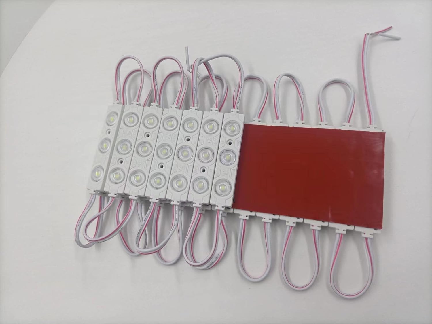 Módulo LED DC12V blanco día 6000K 6500K 1.32W módulo de luz para letreros de publicidad de letras con cinta adhesiva en la parte trasera (paquete de