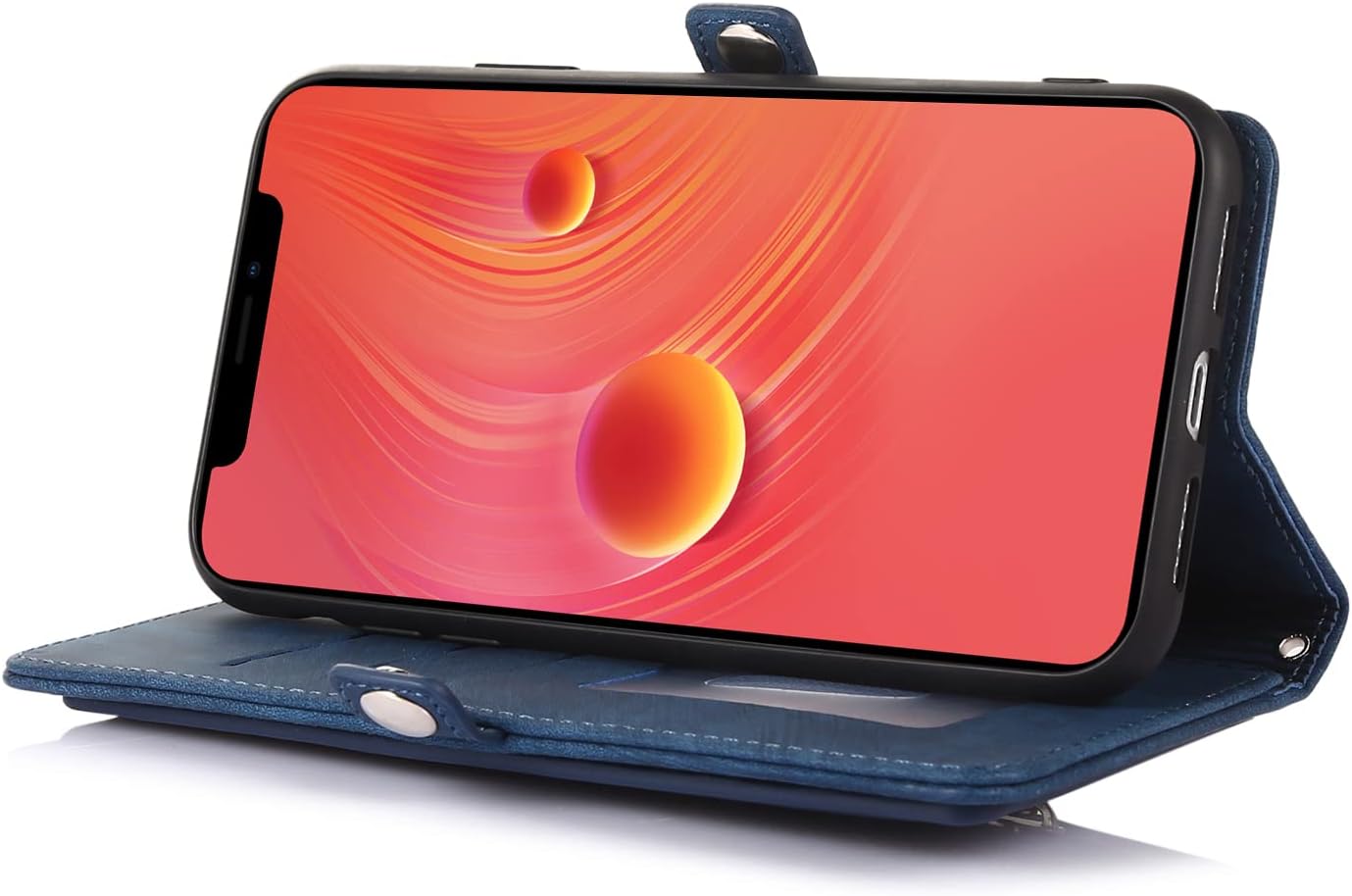 Asuwish Funda de teléfono para iPhone XR 6.1 con protector de pantalla de vidrio templado y cremallera abatible de cuero para tarjeta de crédito