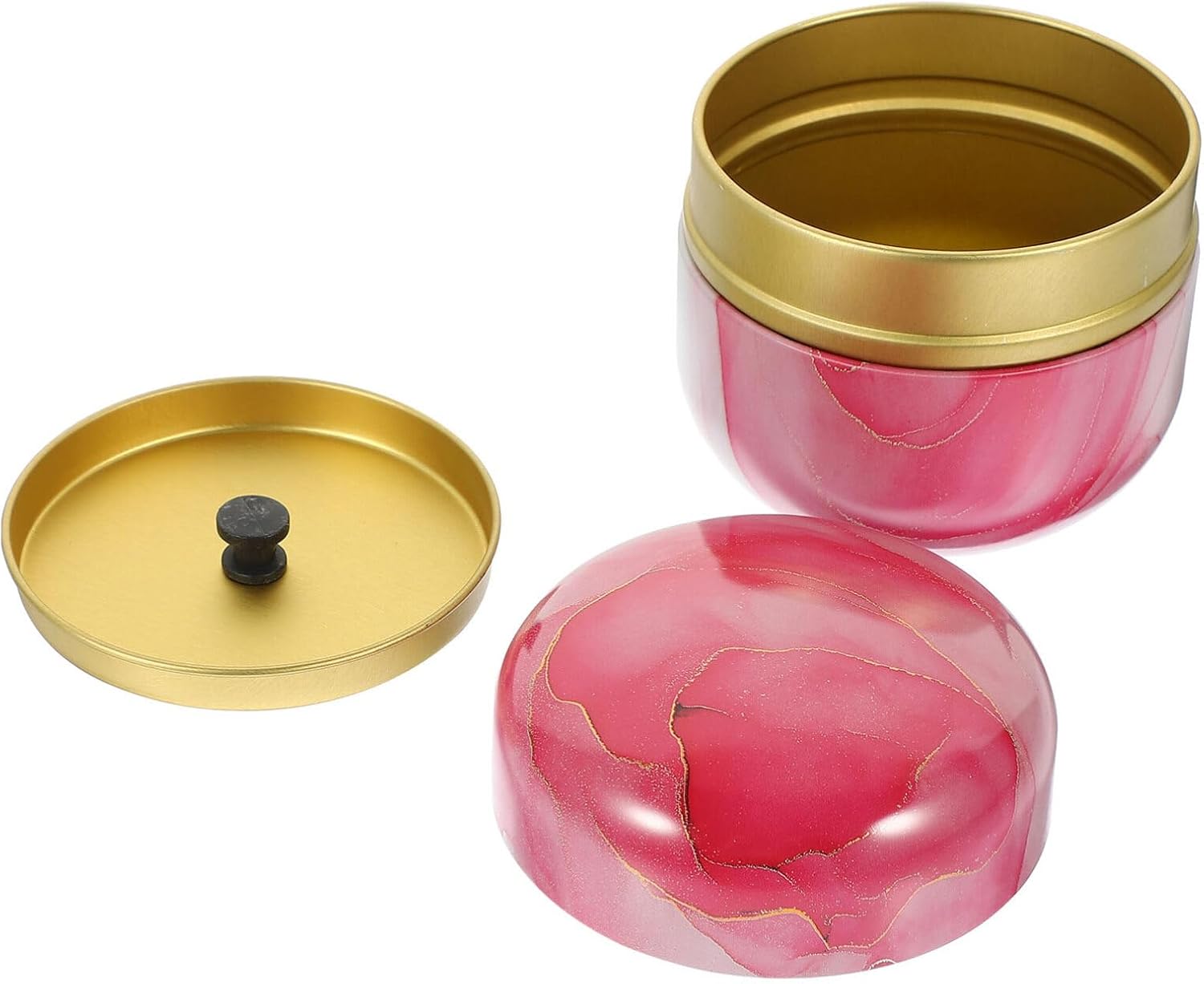 Luxshiny Botes de té de estilo japonés de 1.76 oz (50 g), redondo hermético, contenedor de energía suelto, ollas de hojalata, té, café, azúcar,