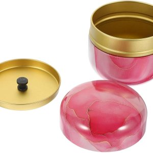 Luxshiny Botes de té de estilo japonés de 1.76 oz (50 g), redondo hermético, contenedor de energía suelto, ollas de hojalata, té, café, azúcar, Luxshiny Botes de té de estilo japonés de 1.76 oz (50 g), redondo hermético, contenedor de energía suelto, ollas de hojalata, té, café, azúcar,