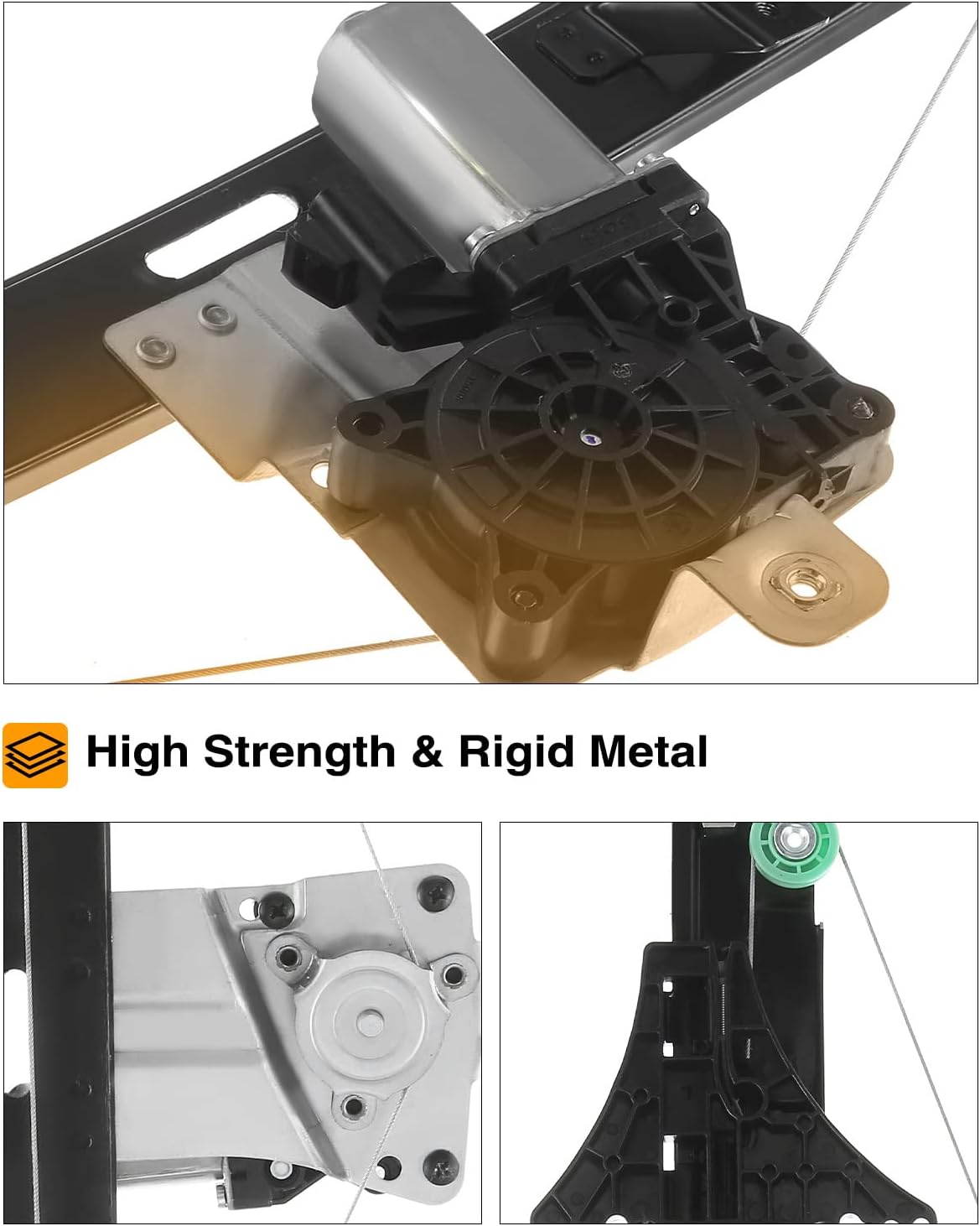 A-Premium Elevalunas eléctrico con motor compatible con Buick Regal 2011-2014 lado del conductor trasero izquierdo