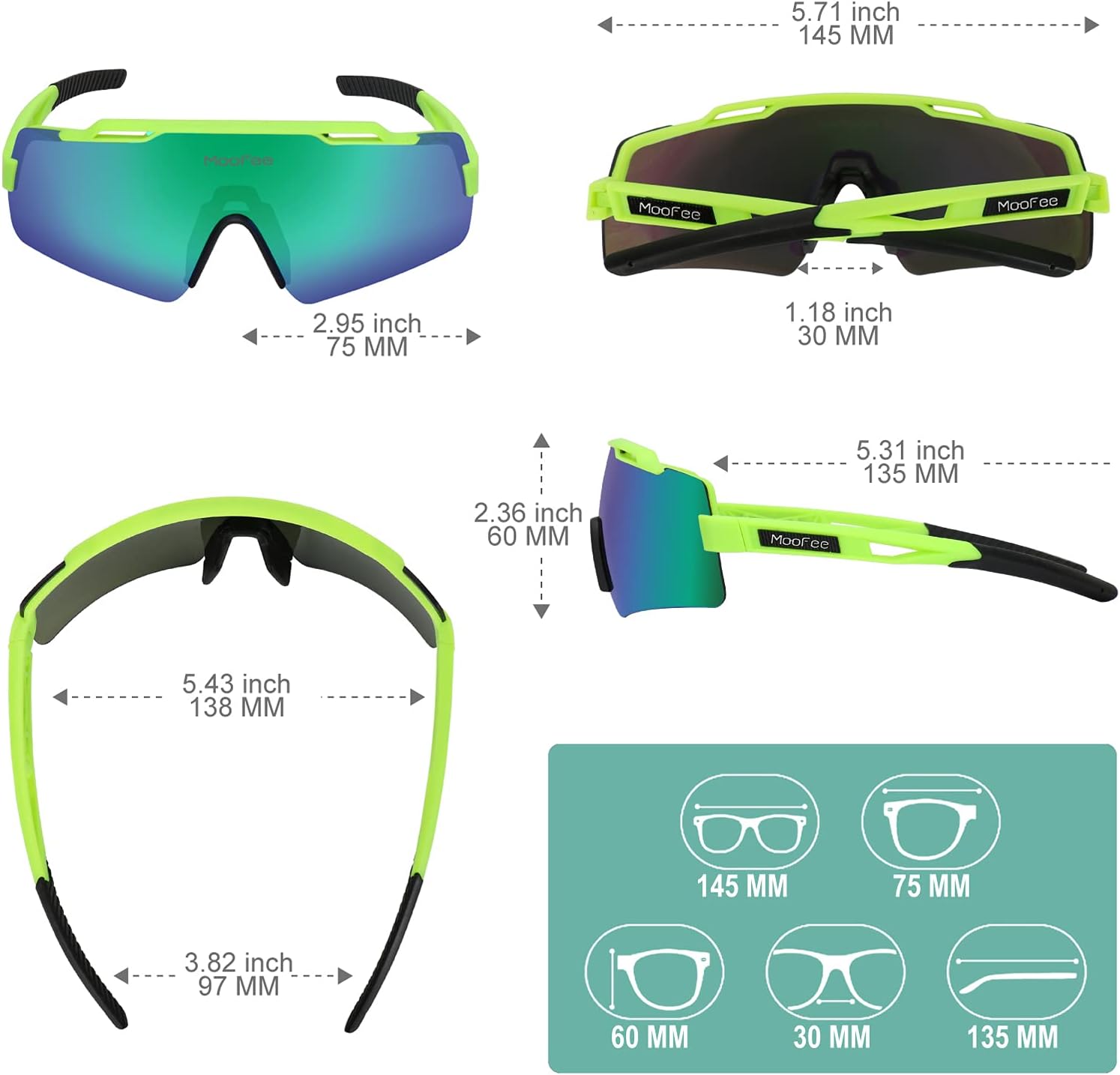 Gafas de sol polarizadas deportivas para hombres y mujeres, equitación, pesca, golf, béisbol, correr