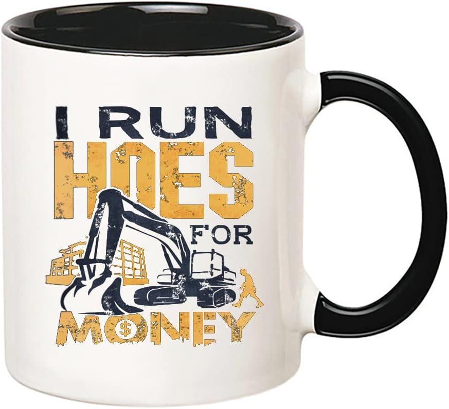 Fonhark – Taza divertida de construcción de excavadora de fontanero para operador de maquinaria pesada, taza de café novedosa de 11 onzas
