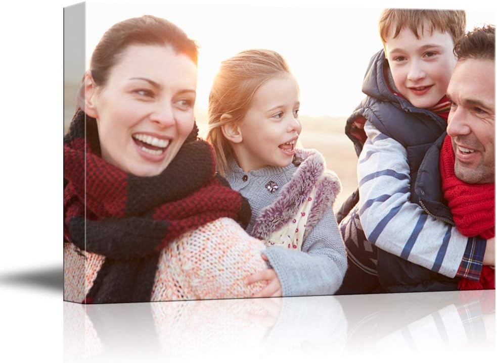 NWT Impresiones en lienzo personalizadas con tus fotos para la familia, cuadros de lienzo personalizados para pared para imprimir enmarcados, 32 x