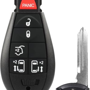 NPAUTO Llavero Fobik de repuesto para Chrysler Town and Country 2008-2016, Dodge Grand Caravan 2008-2020 – Llavero de automóvil con control remoto NPAUTO Llavero Fobik de repuesto para Chrysler Town and Country 2008-2016, Dodge Grand Caravan 2008-2020 – Llavero de automóvil con control remoto