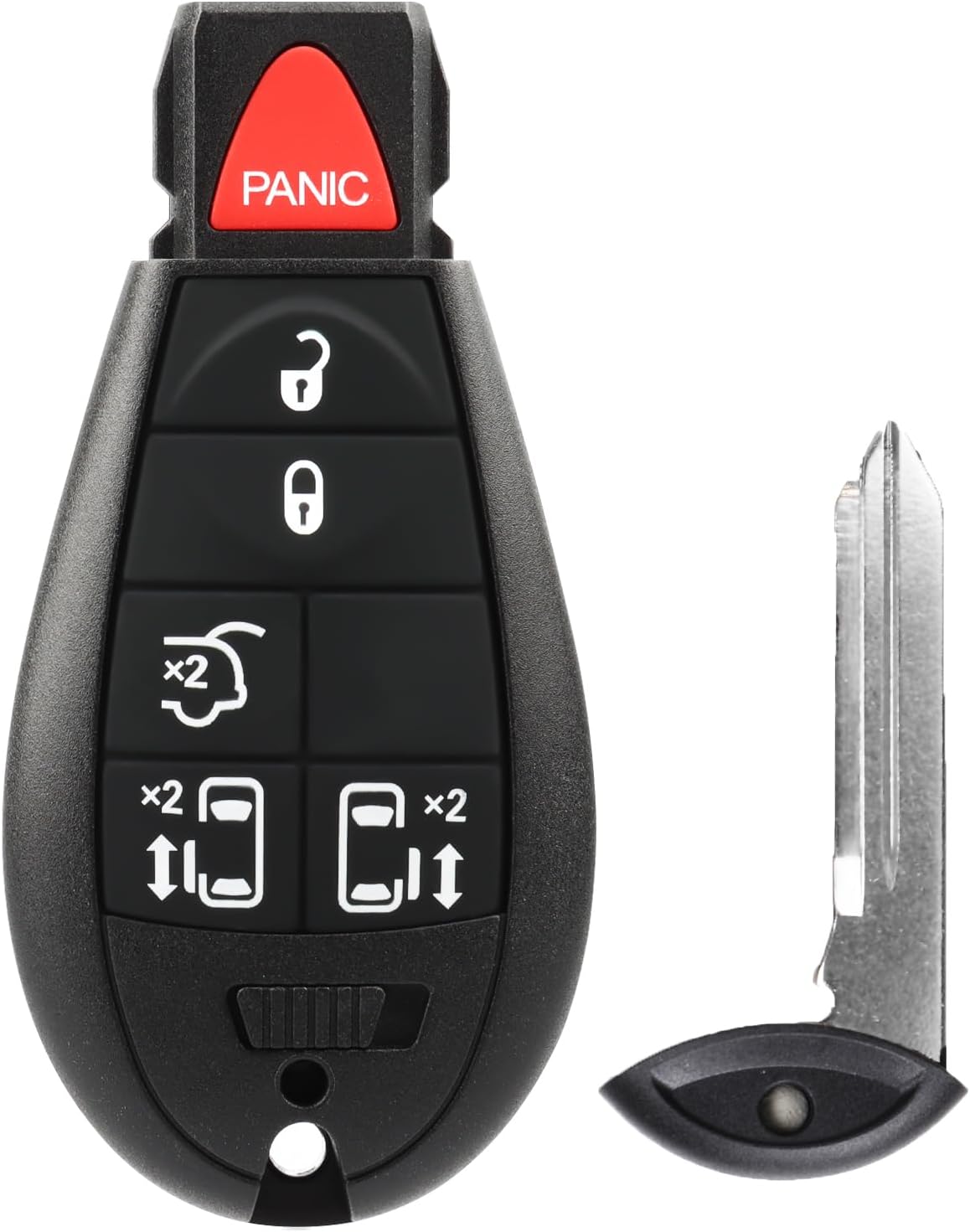NPAUTO Llavero Fobik de repuesto para Chrysler Town and Country 2008-2016, Dodge Grand Caravan 2008-2020 – Llavero de automóvil con control remoto