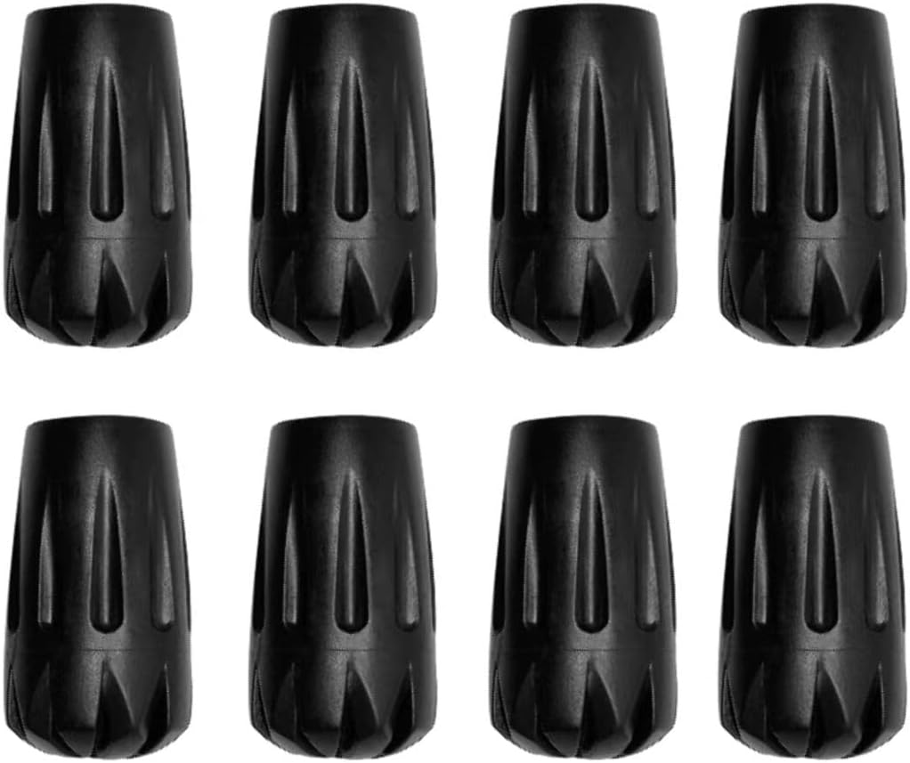 Holmgillick 8 Pcs Trekking Pole Tips Replacement Protectors, Trekking Pole Tips for Walking Sticks Rubber Tips for Hiking Sticks, Fits Most Standard