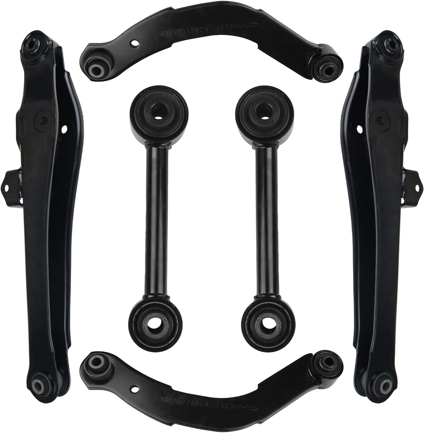 Autoround RK641868 Brazos de control laterales e inferiores superiores traseros y brazos laterales inferiores para Jeep CompassPatriot 2007-2017,