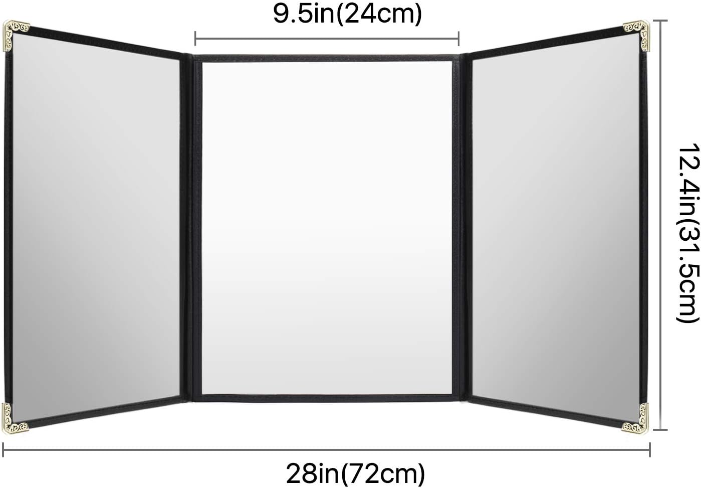 Flexzion Fundas de menú para papel de 9.4 x 12.4 pulgadas, fundas para carpetas de triple costura para restaurante, libro de pedidos de 3 páginas, 6