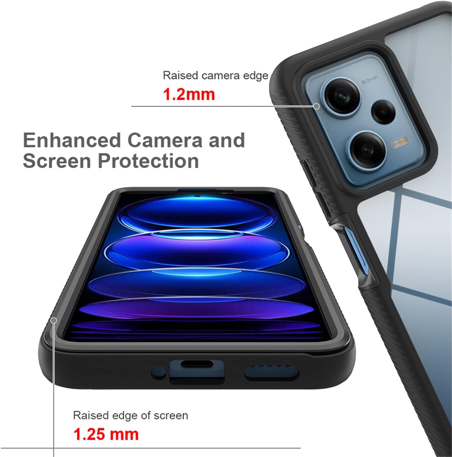 Funda para teléfono Xiaomi Poco X5 Pro 5G, Redmi Note 12 Pro 5G, protección de cuerpo completo 360, funda protectora transparente resistente a