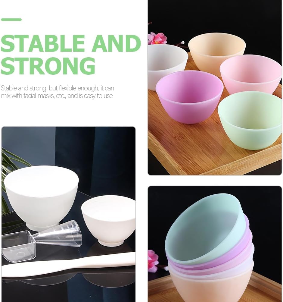 FOMIYES Cuenco de silicona con espátula de silicona, cuencos para mezclar, cuencos de colores reutilizables, tazones de preparación para aperitivos,