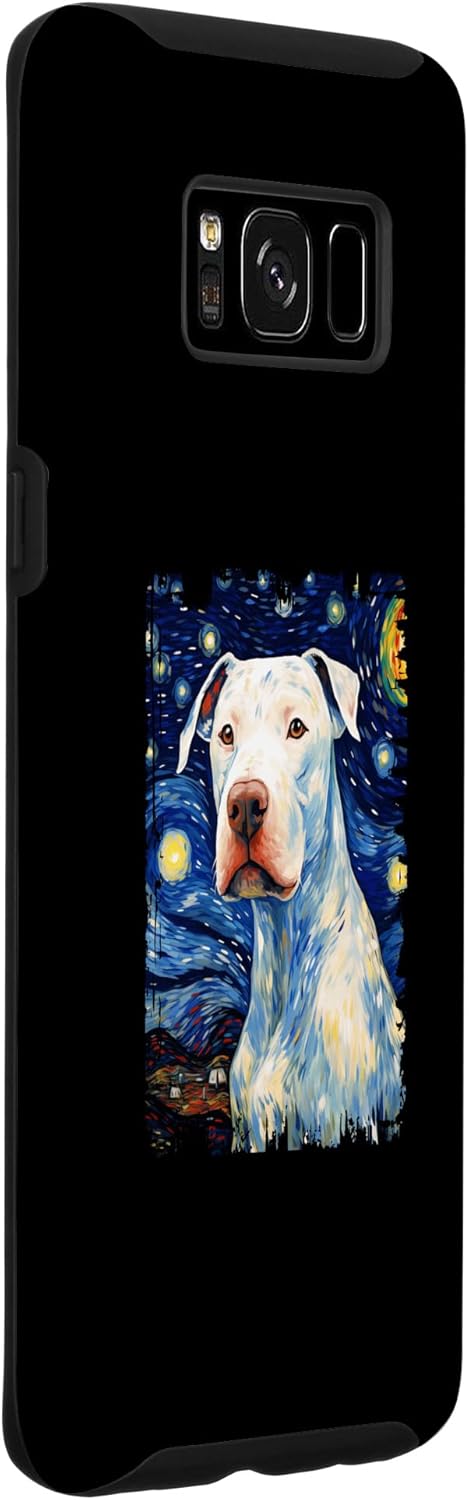 Galaxy S8 Dogo Argentino Dog Starry Night Painting Dog Mom Dad Case