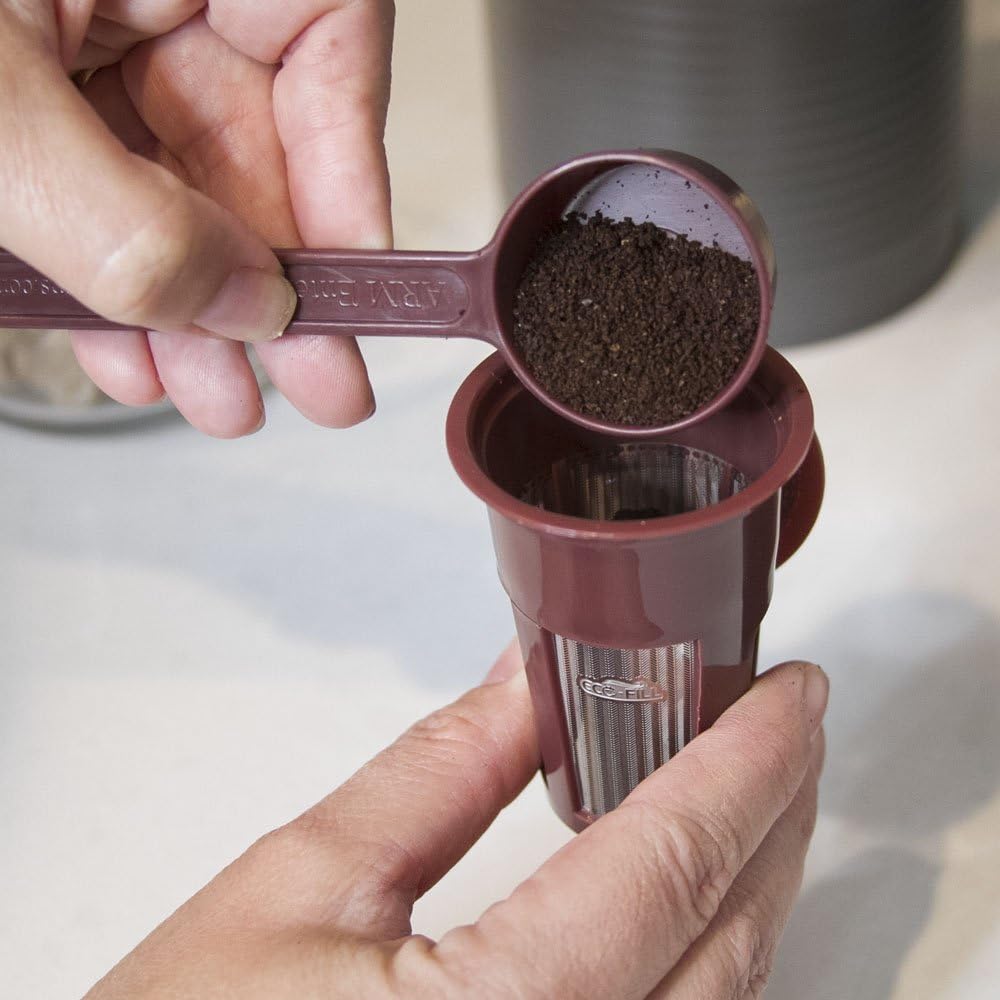 Perfect Pod Eco Fill MAX – Juego de cápsulas de café reutilizables y cucharadas de café, compatible con cafeteras Keurig 1.0