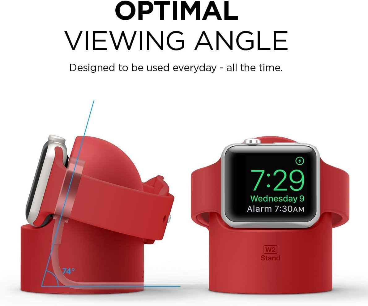 elago Soporte de cargador W2 compatible con Apple Watch Series Ultra2Ultra9876SE54321SE (1.929 in, 1.772 in, 1.732 in, 1.654 in, 1.614 in, 1.575 in,
