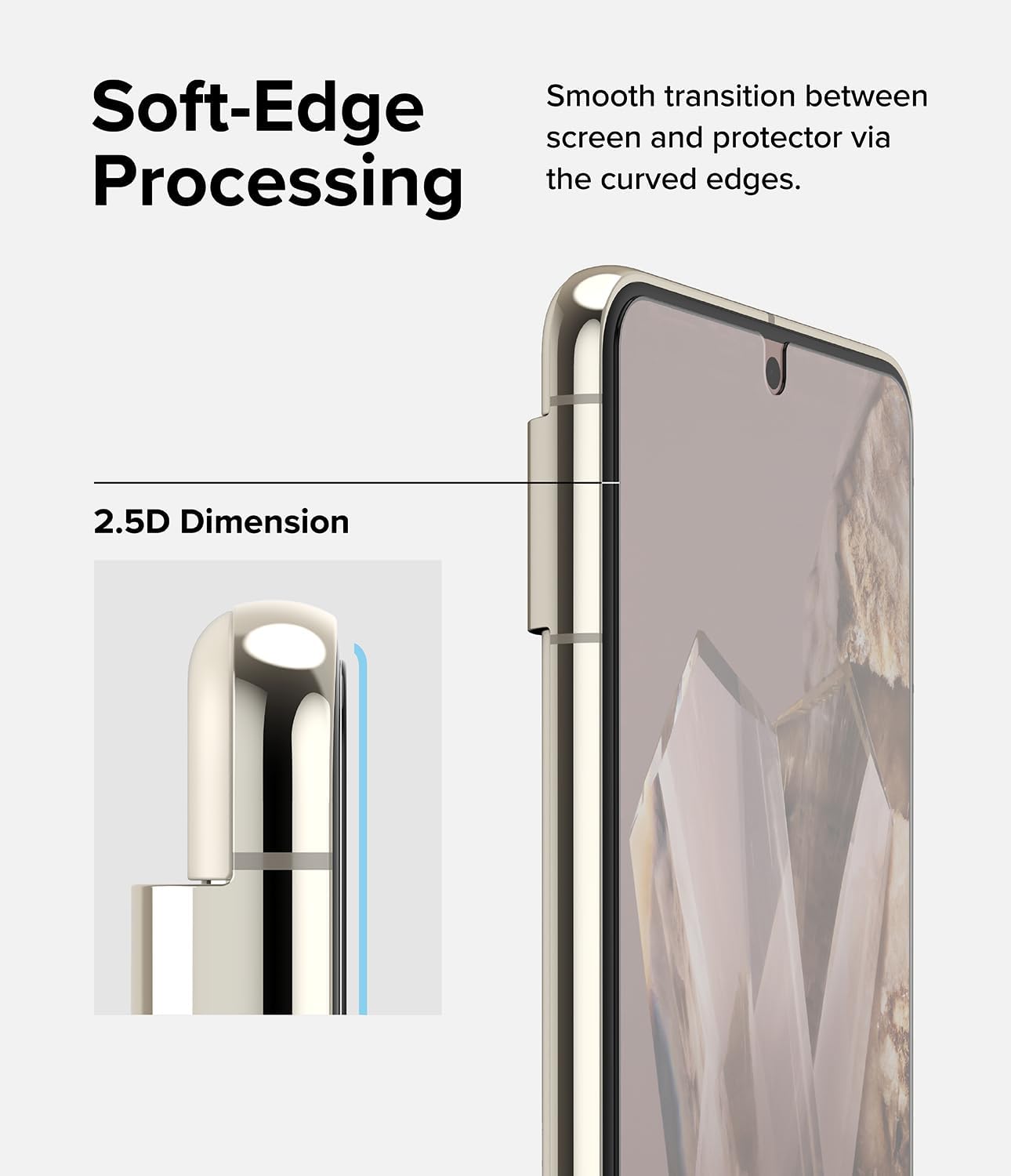 Ringke Fusion – Funda compatible con Google Pixel 8 Pro transparente mate + vidrio compatible con Google Pixel 8 Pro