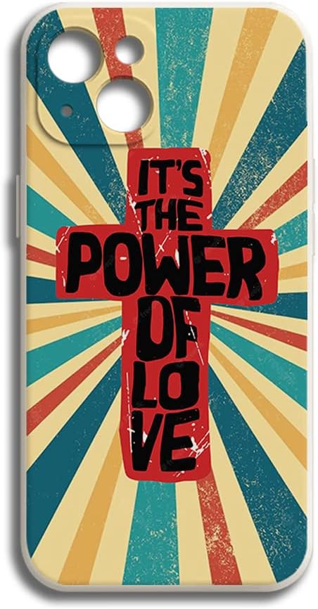 Funda compatible con iPhone 14 Plus, con cita cristiana de The Cross of Christian en fundas retro Sunburst para hombres, mujeres y adolescentes,