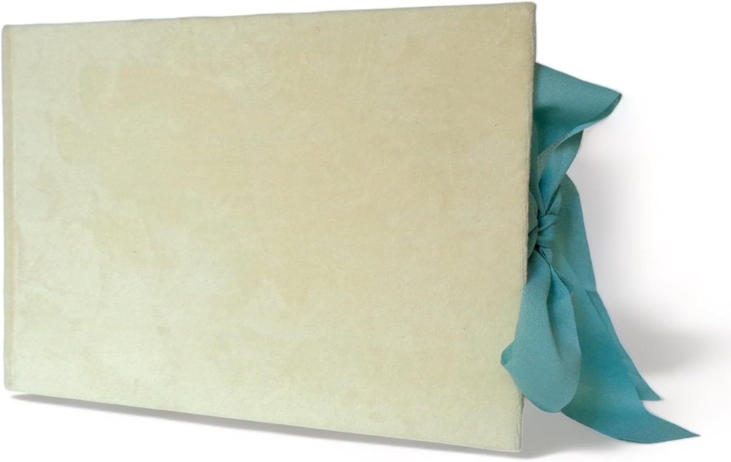 Libro de visitas de terciopelo de lujo de 10 x 7 pulgadas con cierre de cinta de seda crepé, diario encuadernado con paisaje para bodas, bebés,