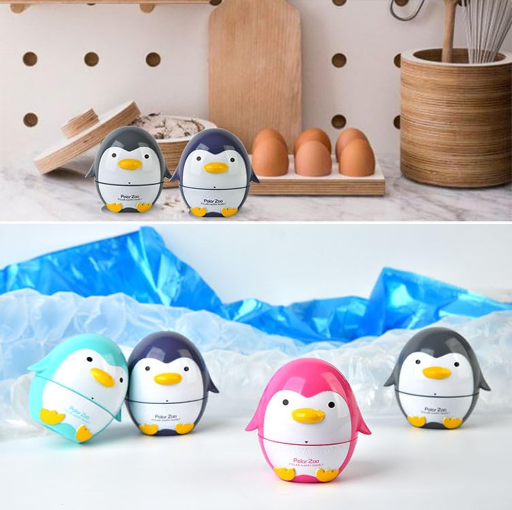 Temporizadores de pingüinos de dibujos animados lindos 60 minutos de cocina mecánica temporizador de cocina reloj contadores de alarma ruidosos mini