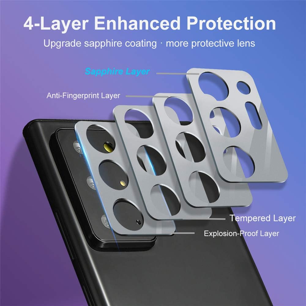 Suoman Paquete de 3 protectores de lente de cámara para Samsung Note 20 Ultra – aleación de aluminio no afecta el flash protector de lente de cámara