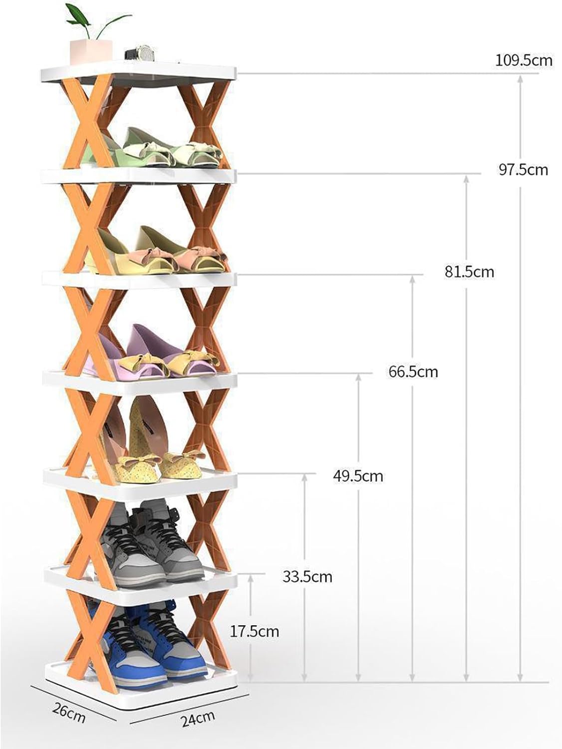 SIRDIKA Zapatero creativo de varias capas, organizador de almacenamiento de zapatos de varias capas, estante de zapatos de pie sin empalme, fácil